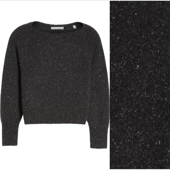 Vince Cashmere Boatneck Sweater in Charcoal - Picture 3 of 14